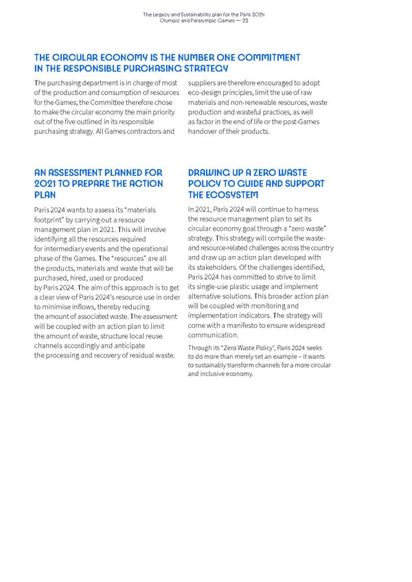 Paris 2024 The Legacy and Sustainability Plan - Page 22