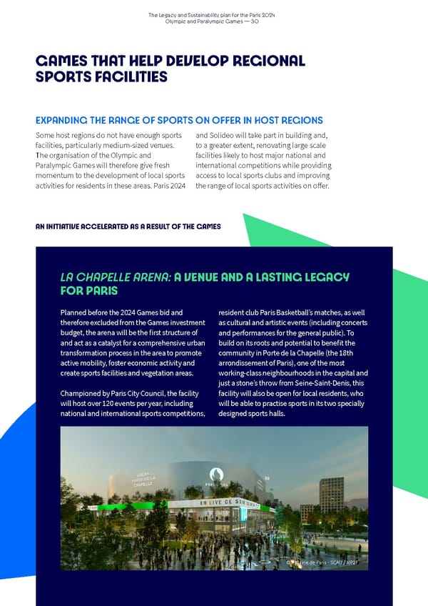 Paris 2024 The Legacy and Sustainability Plan - Page 30