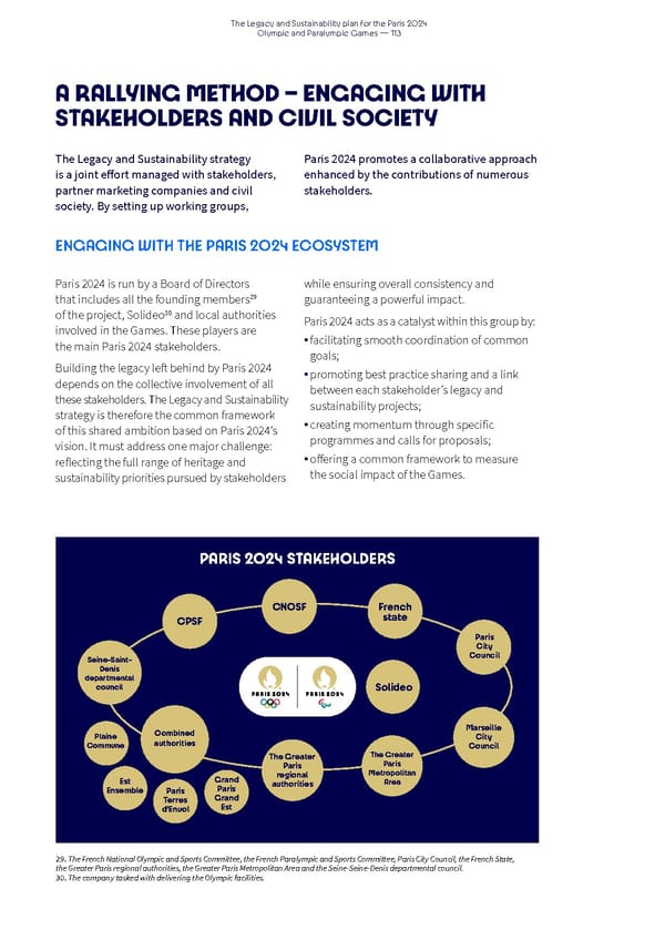 Paris 2024 The Legacy and Sustainability Plan - Page 113